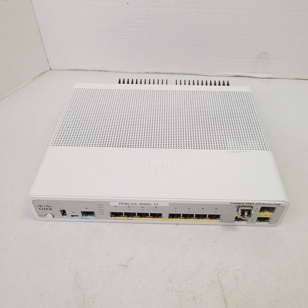 Cisco Catalyst 3560-CG Switch 8-Port White PoE WS-C3560CG-8PC-S